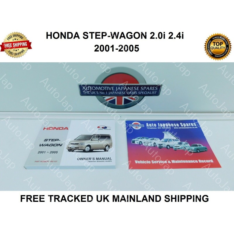 Honda STEPWAGON 2005-2009 Propietario/'S Manual /& Folleto de registro de servicio gratuito